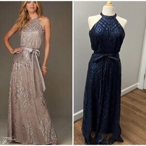 Angelina Faccenda Navy Sequin Bridesmaids/Prom Dress by Morilee Sz 6